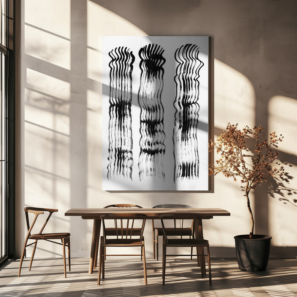 Abstrakte Pinselstriche Linien 02 | Leinwand