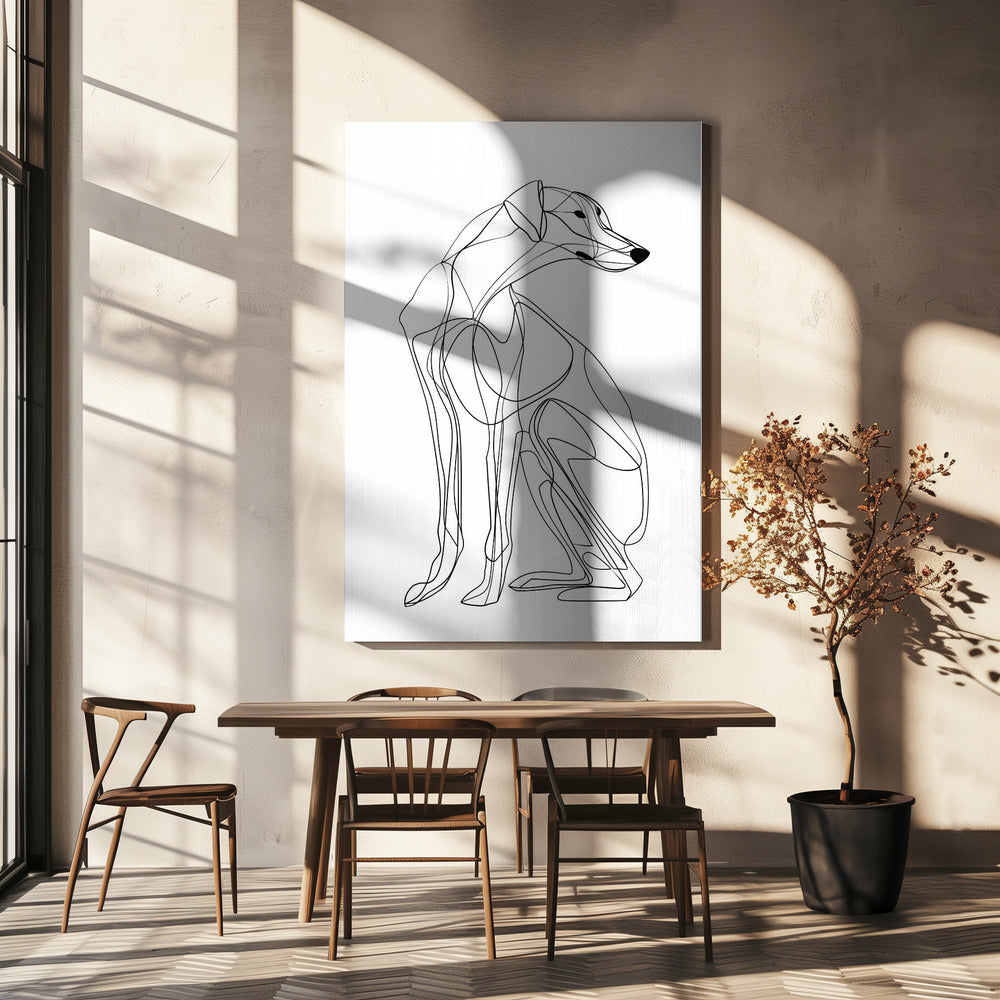 Linienhund | Leinwand