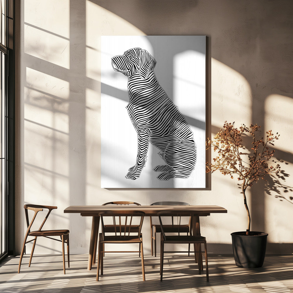 Linienkunst Hund | Leinwand