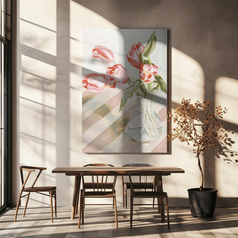 Tulpen in einer Vase | Leinwand