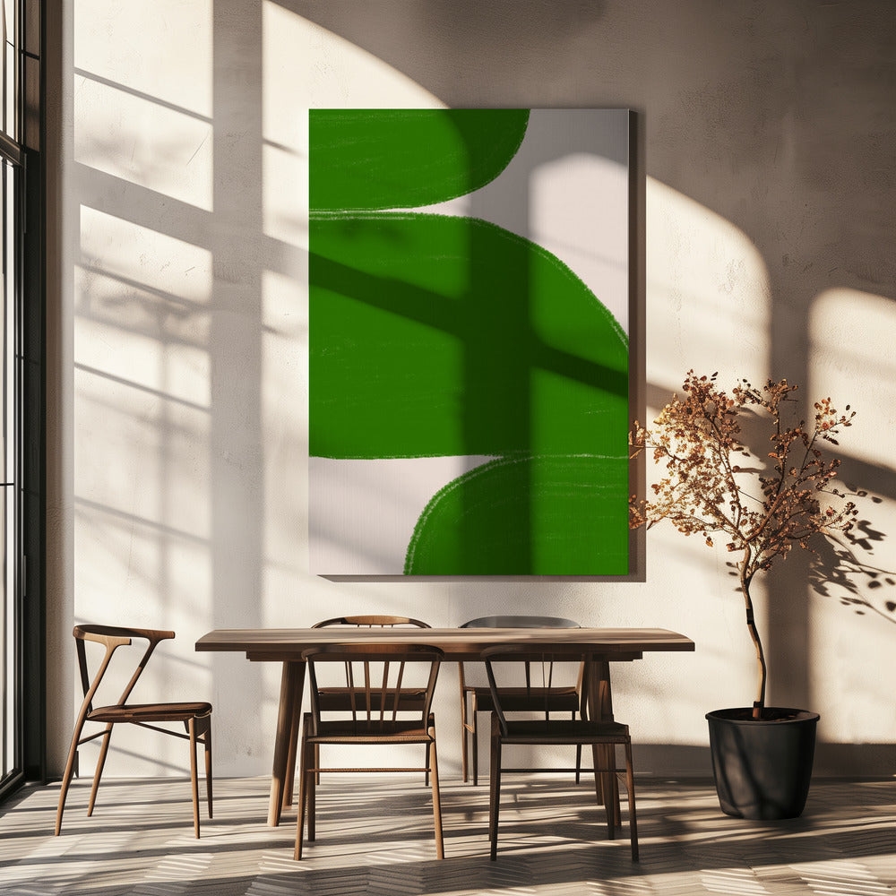 Grüne Wellen Harmonie | Leinwand