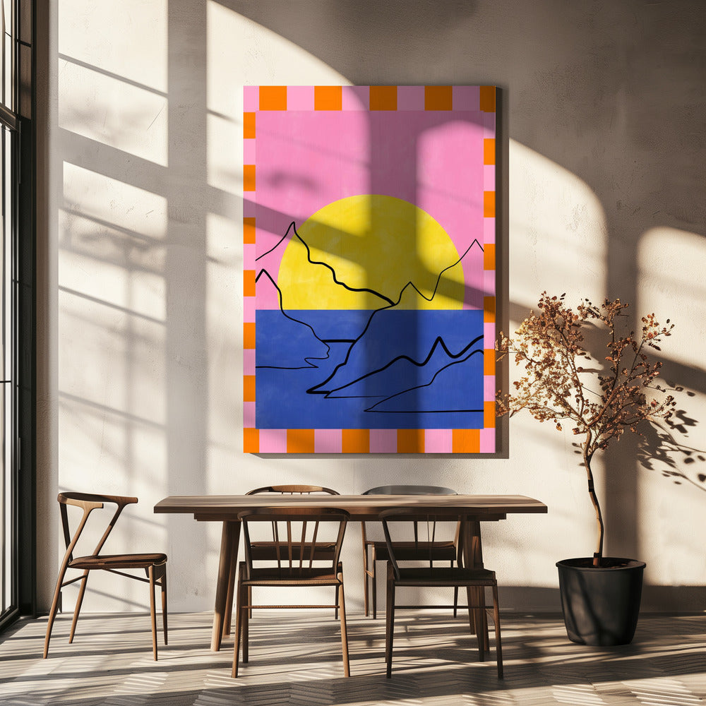 Retro Horizon Glow | Canvas