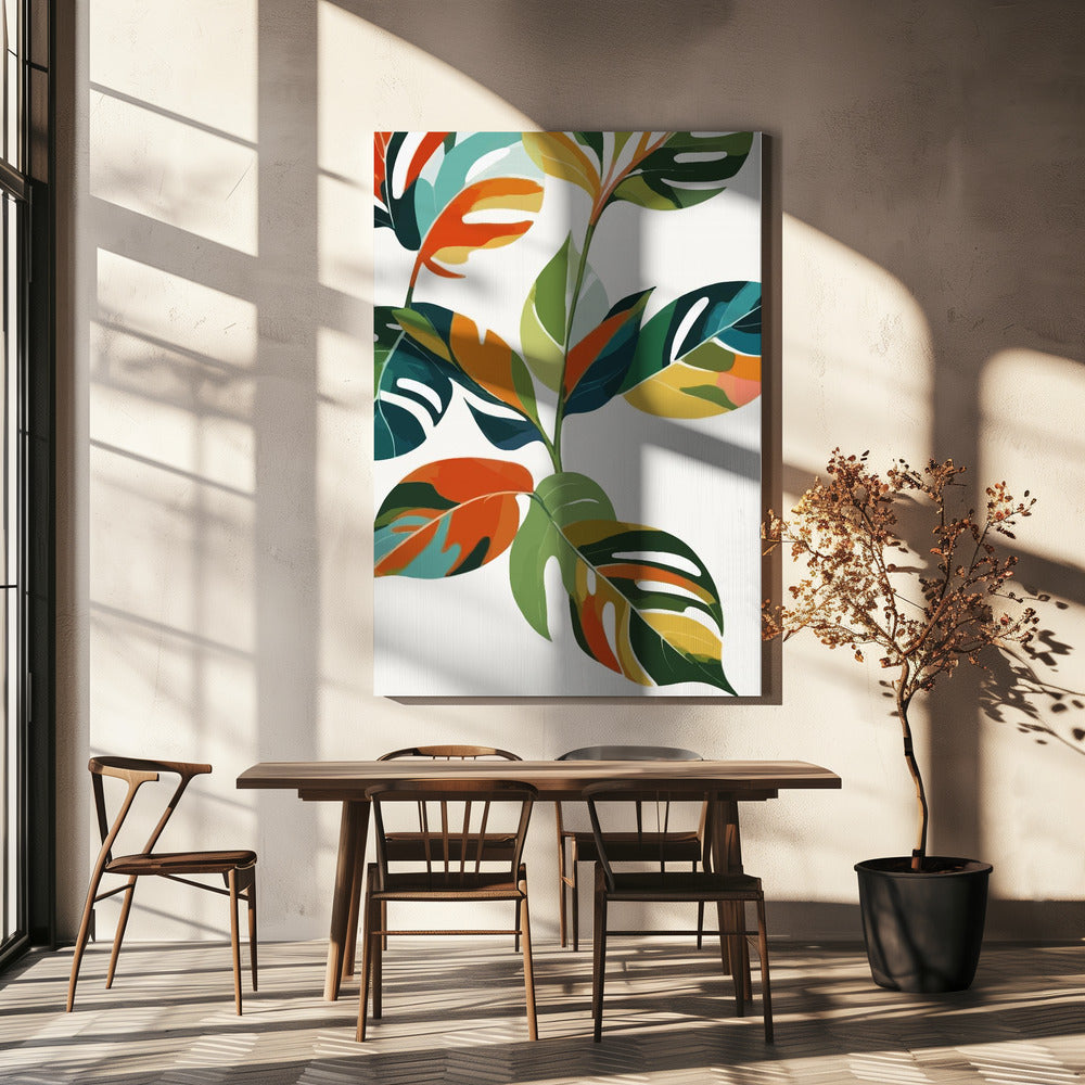 Botanische Feier der Farbe | Leinwand