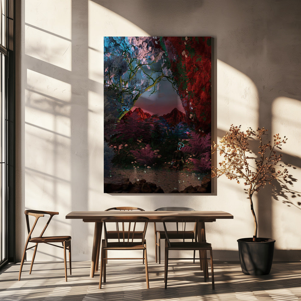 Stillleben mit Angelteich | Leinwand