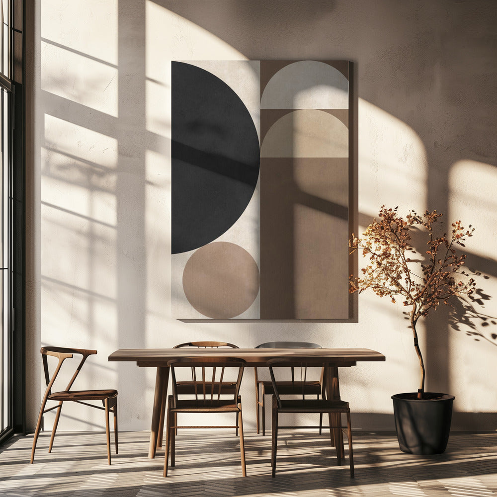 Braune Geometrie 6 | Leinwand