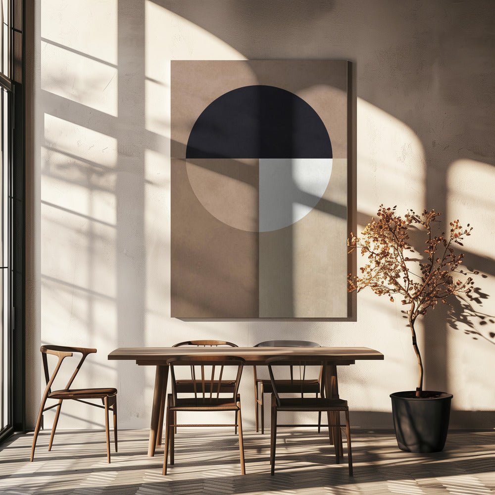 Braune Geometrie 7 | Leinwand
