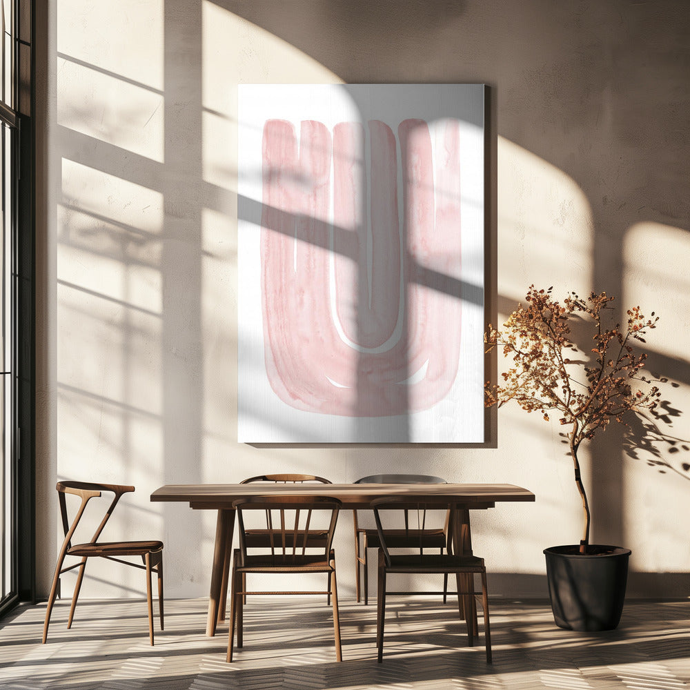 Abstrakte Blush Curves | Leinwand