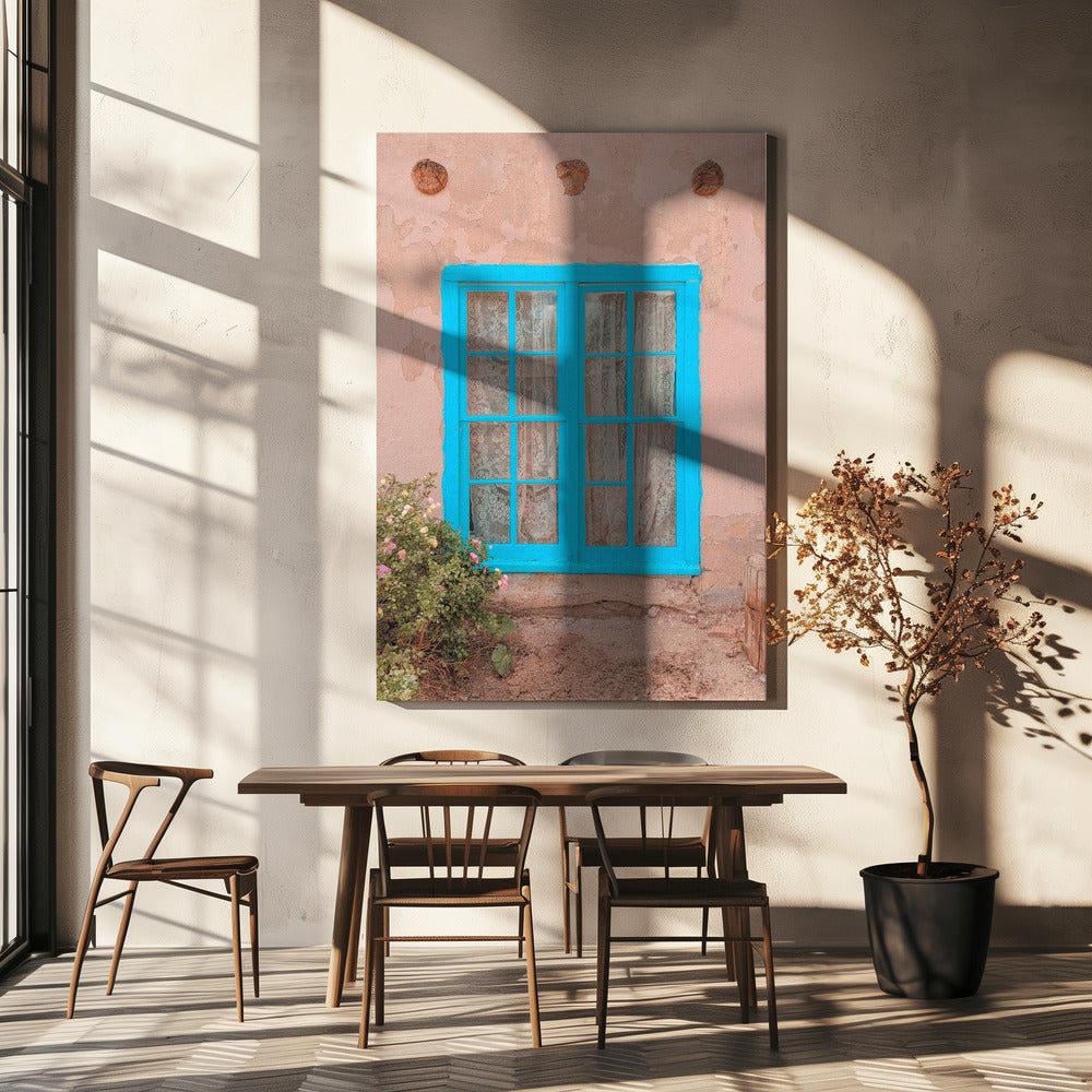 Türkises Fenster – Taos, New Mexico | Leinwand