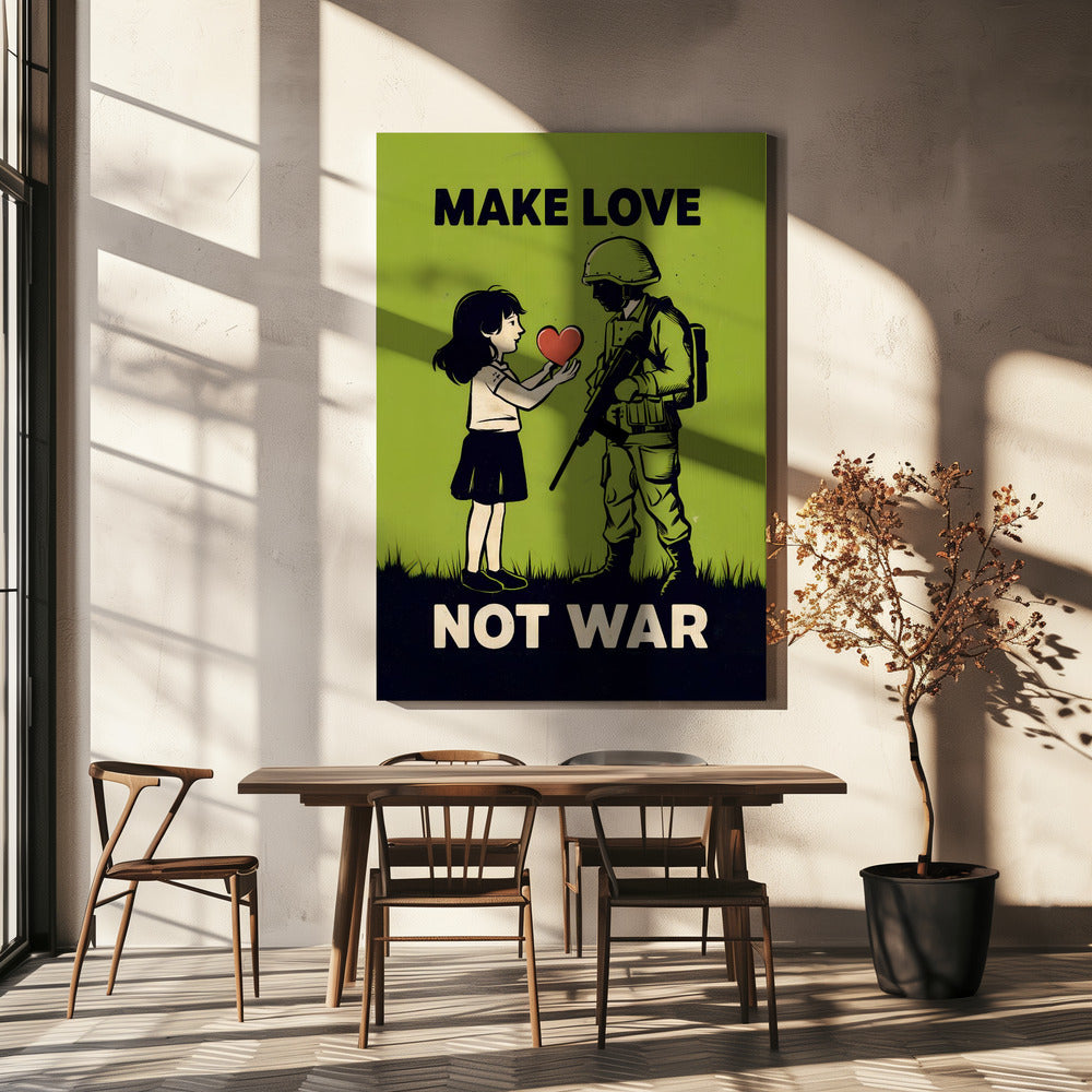 Liebe machen, nicht Krieg | Leinwand