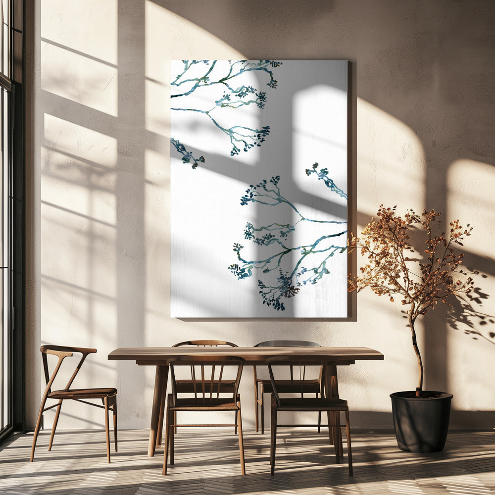 Zarte blaue Blumen 1 | Leinwand