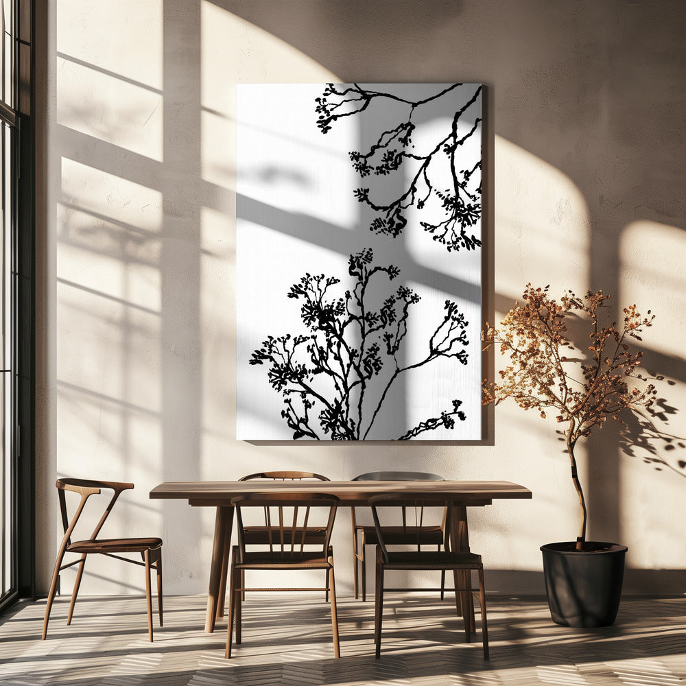 Blütenbäume Silhouette | Leinwand