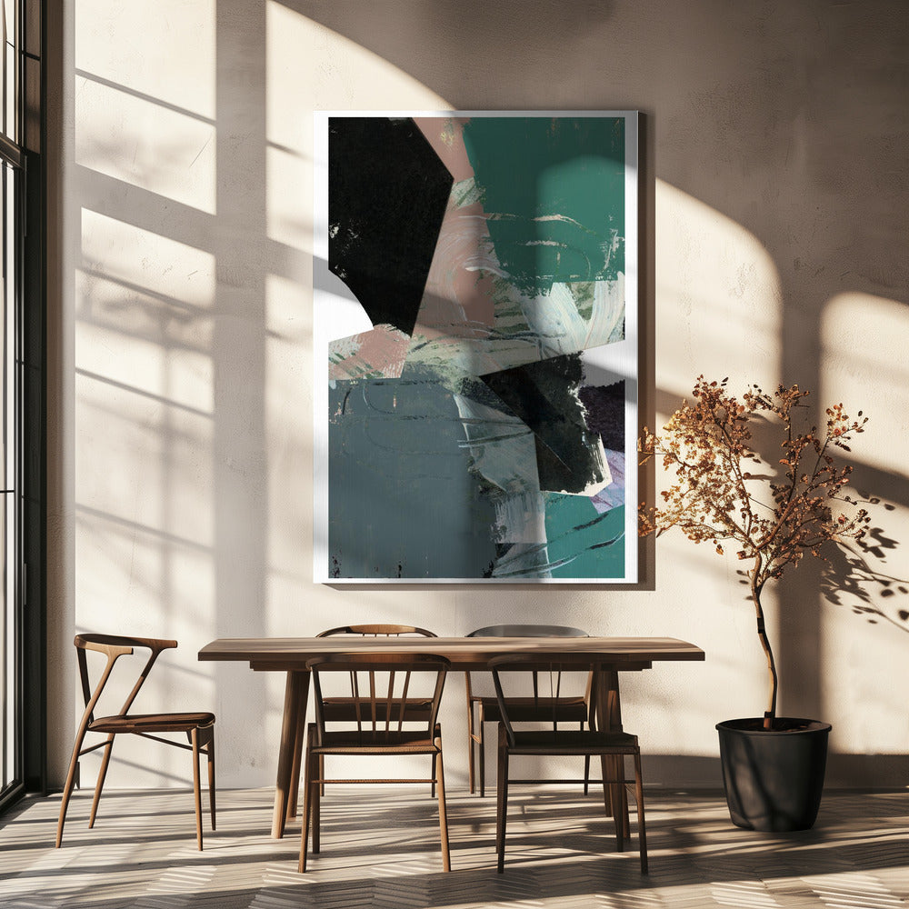 Blau Schwarz Neutral Weiß 3 | Leinwand