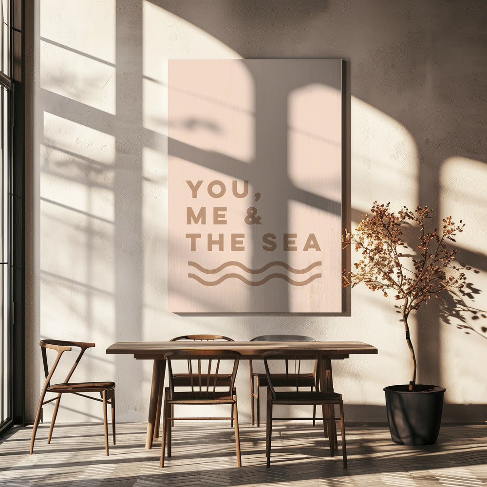 Du, ich und das Meer (Sand) | Leinwand