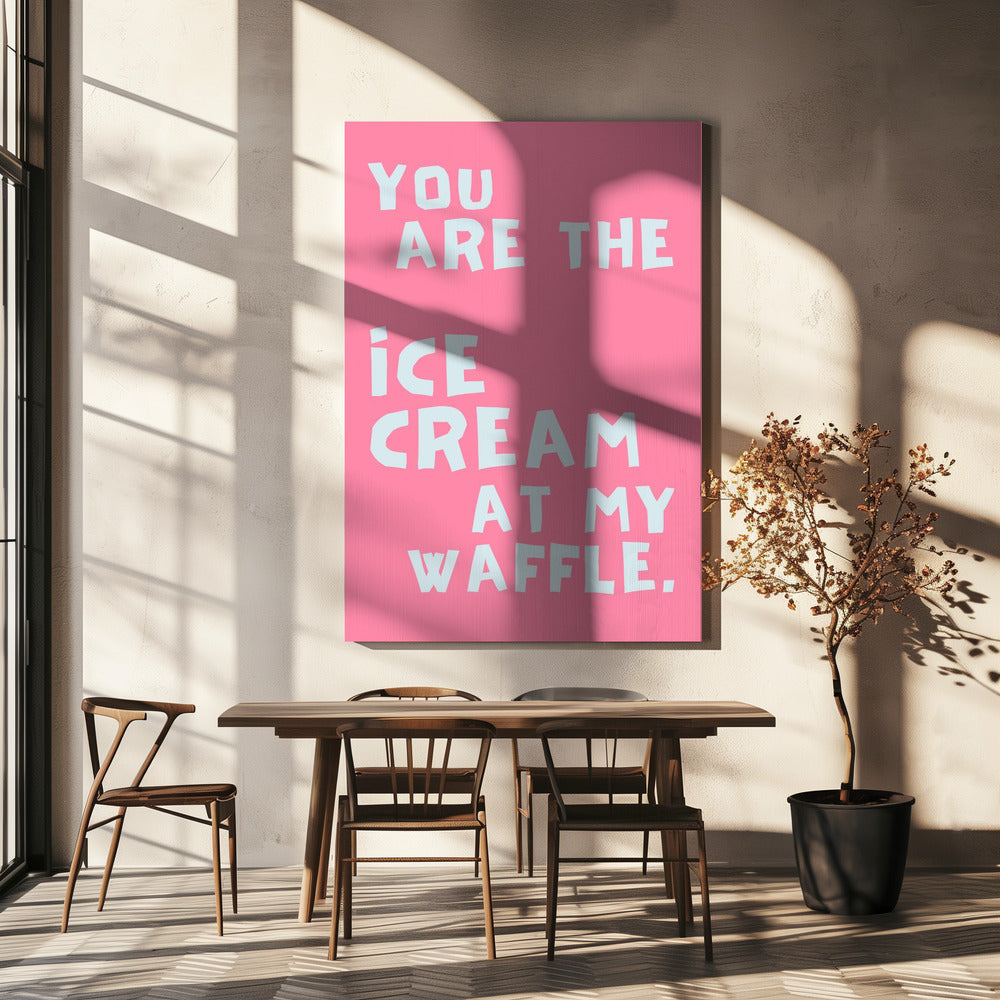 Icecream at my waffle | Canvas