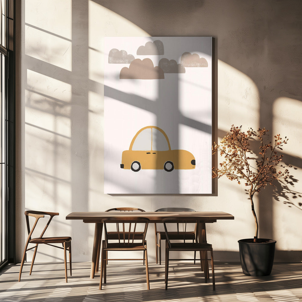 Gelbes Auto | Leinwand