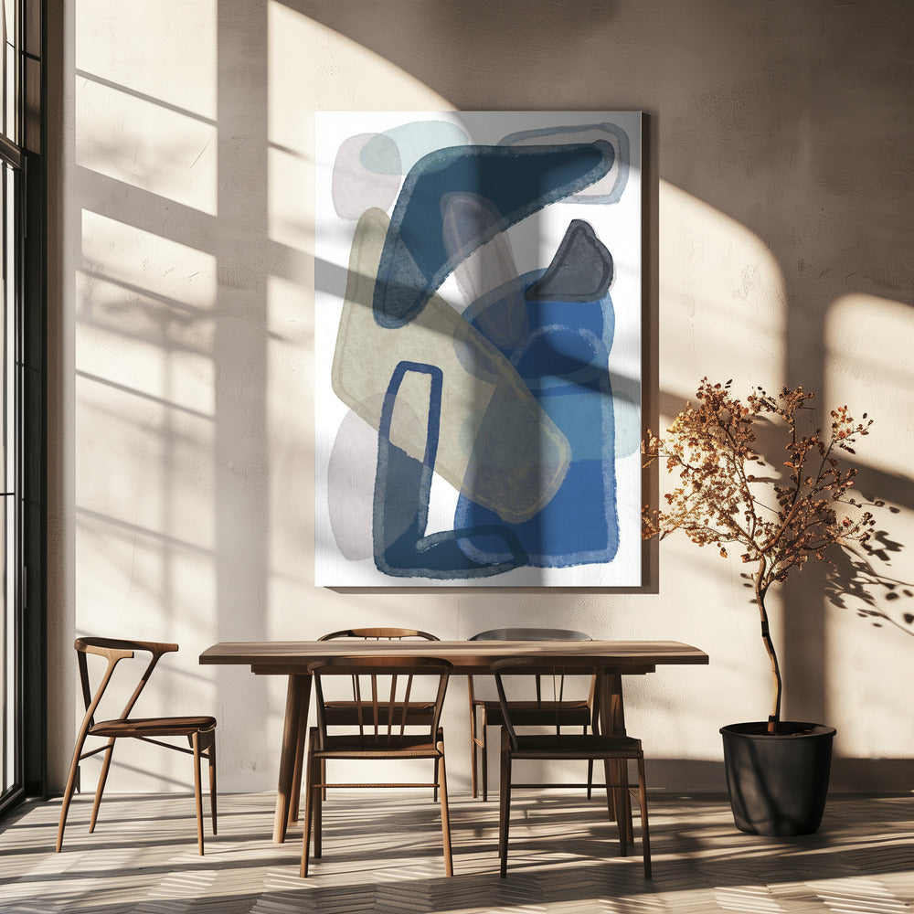 Blaues Abstrakt | Leinwand