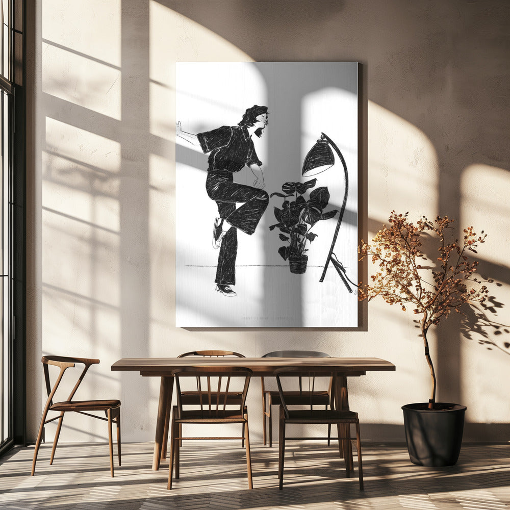 Jlr Dancingathome4 Schwarzweißkopie | Leinwand