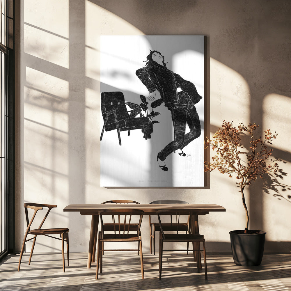 Jlr Dancingathome6 Schwarzweißkopie | Leinwand