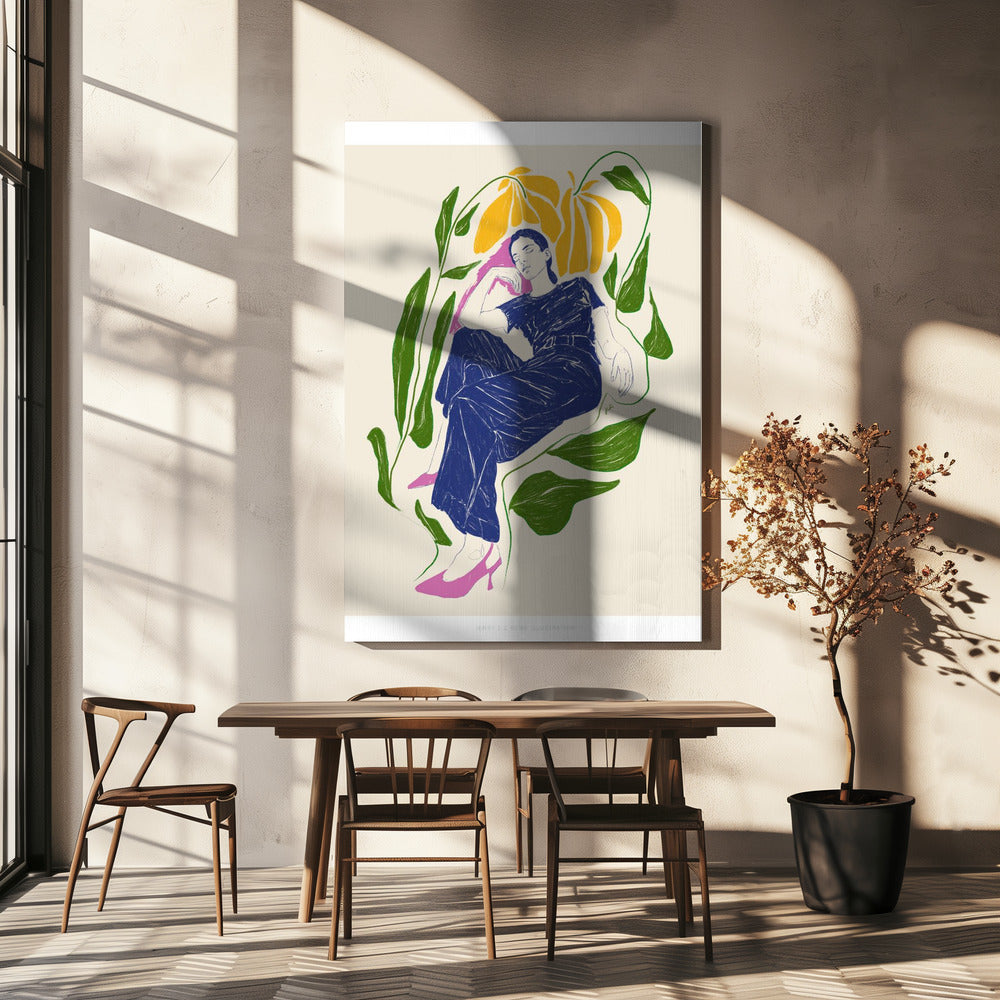 Jlr Ruhe im Garten | Leinwand