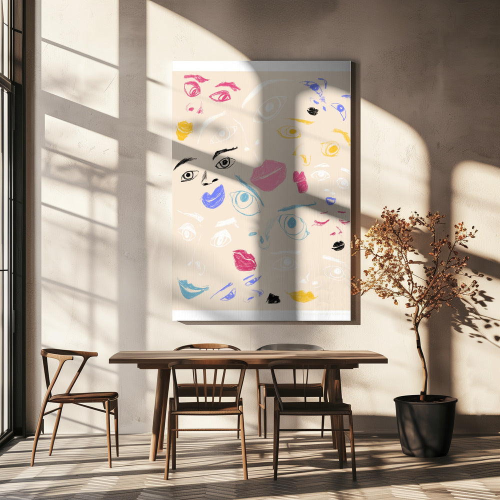 Pandc Faces Kopie | Leinwand