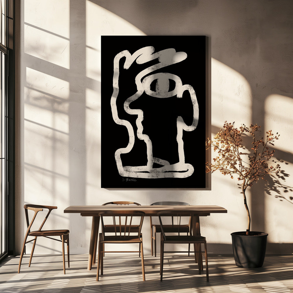 Gesichtslinienkunst | Leinwand