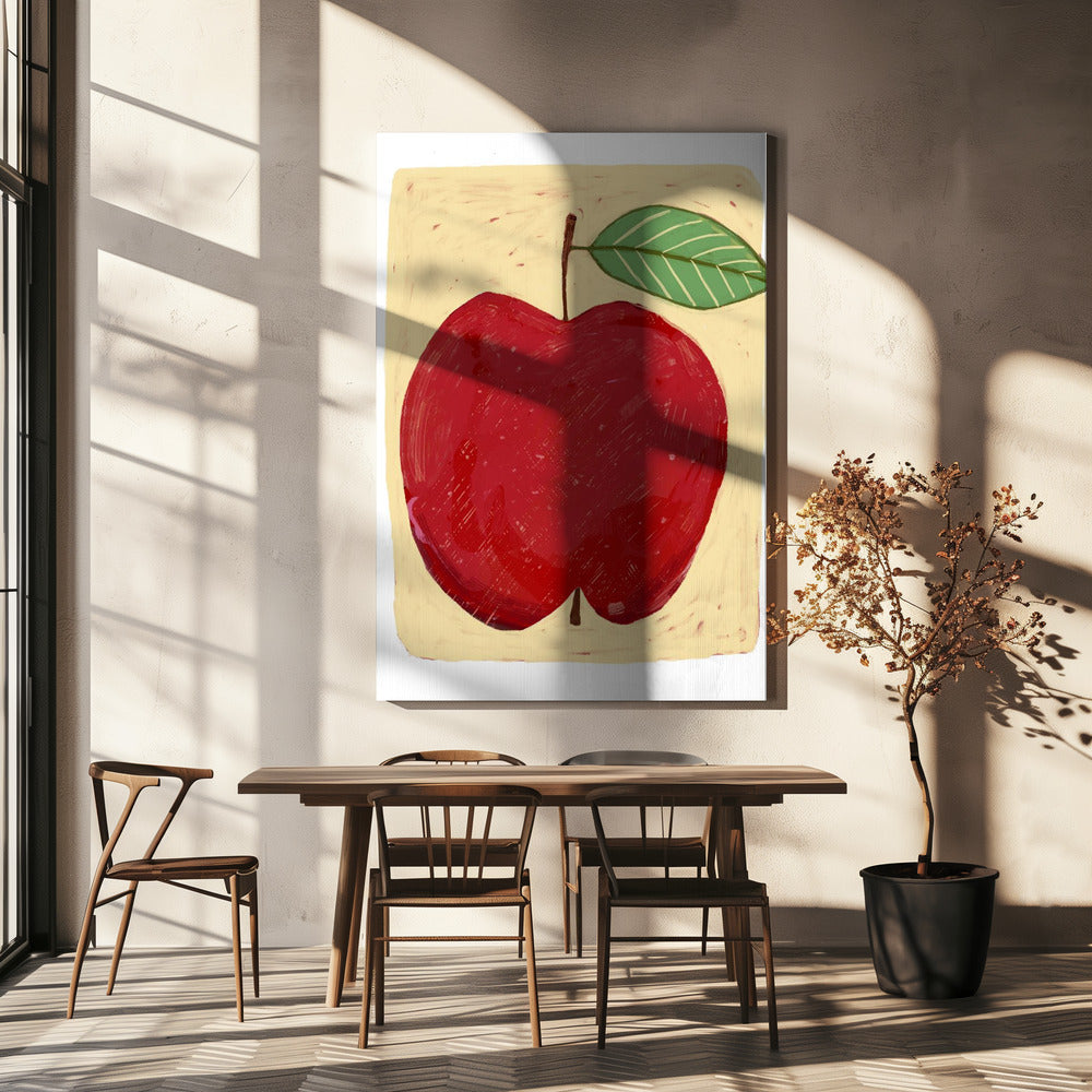 Großer roter Apfel | Leinwand