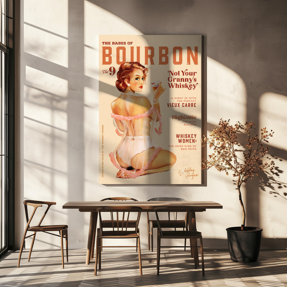 Babes of Bourbon Vol 9 Vintage Whiskey Pinup | Leinwand