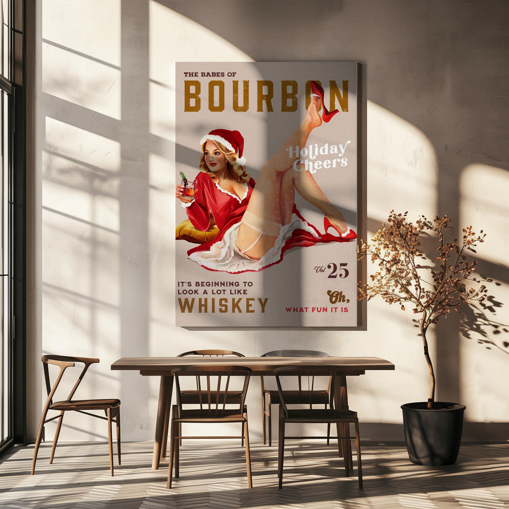 Babes of Bourbon Vol 25 Weihnachtsstimmung Weihnachts-Pinup | Leinwand