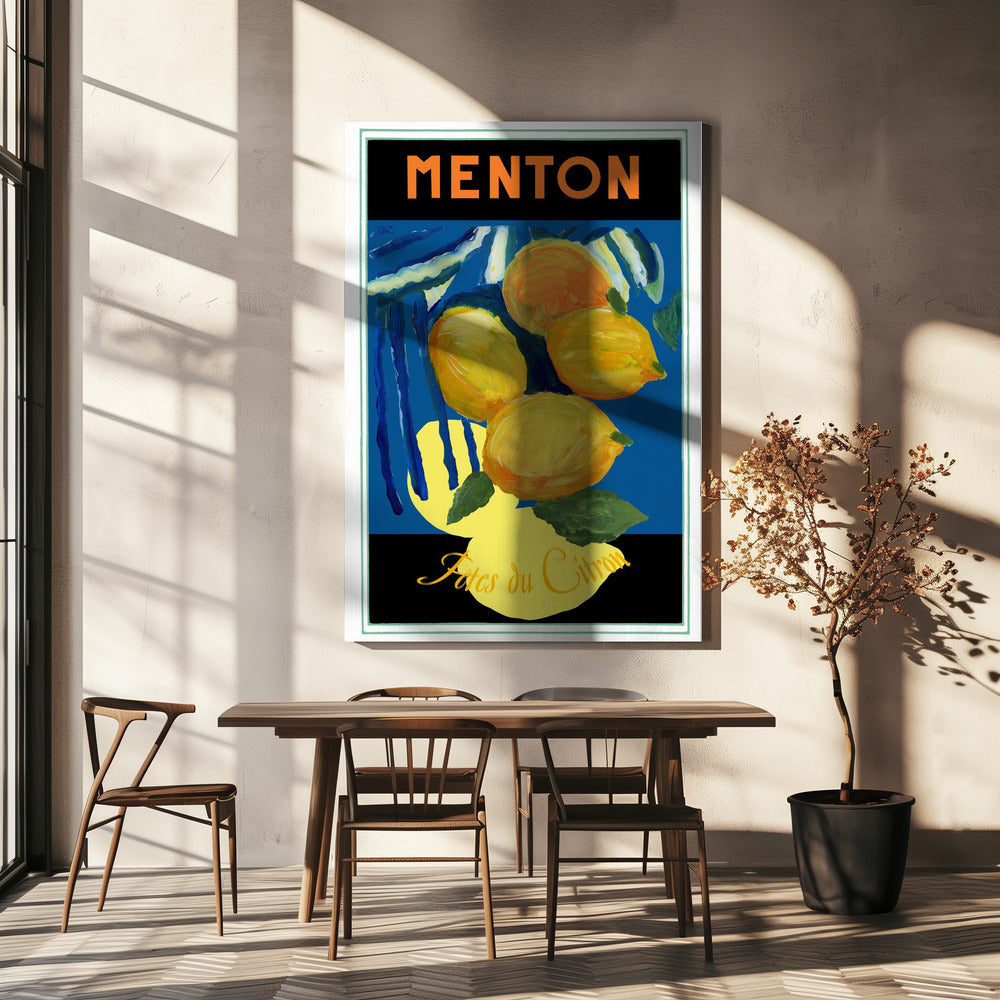 Zitronen Menton Zitrusfrucht Poster | Leinwand