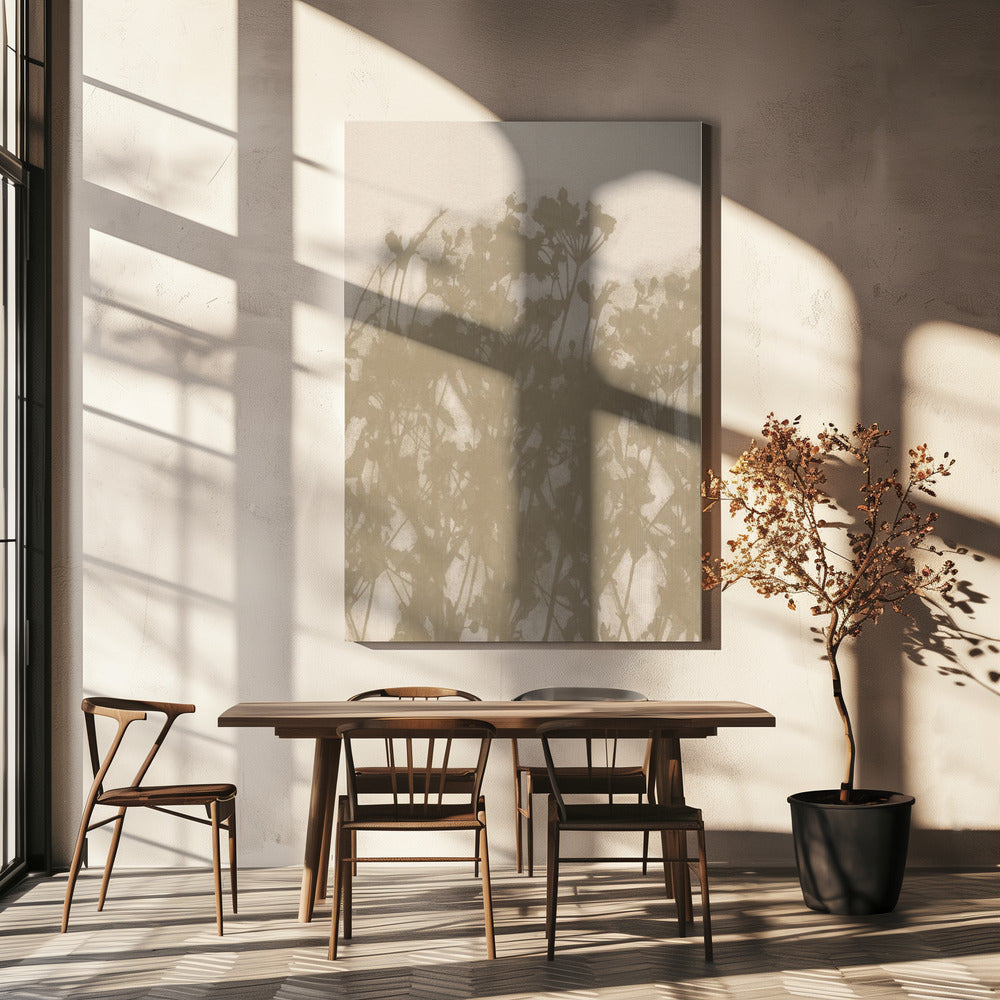 Wild Meadow in Ochre and White | Canvas