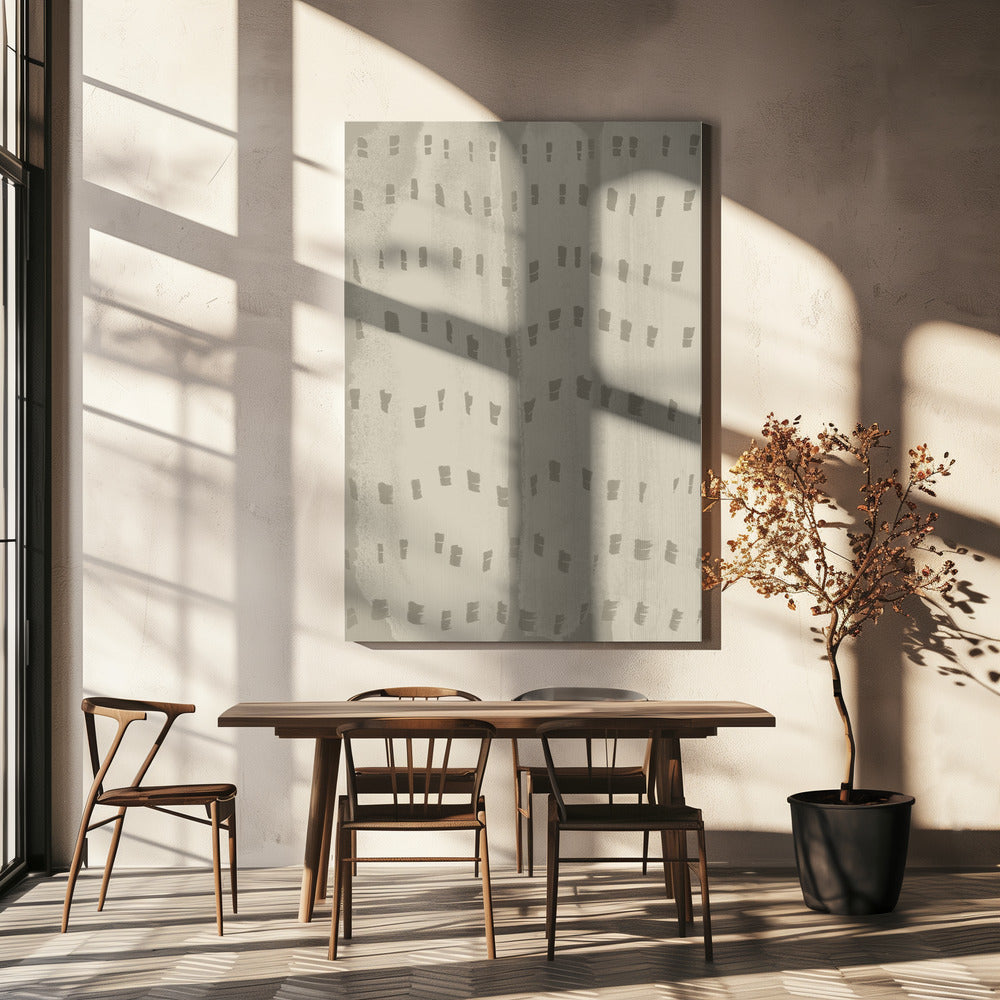 Soft Wave Rhythm – Wabi-Sabi Pattern in Beige | Canvas