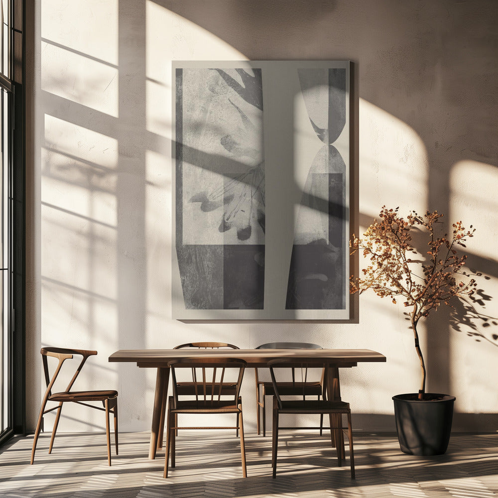 Neutral Organic Shapes in taupe and white | Canvas