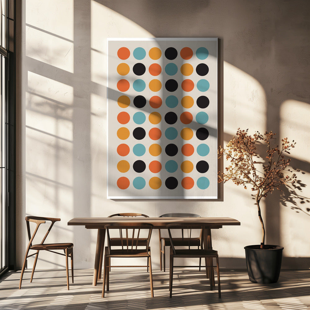 Retro Dot Delight | Leinwand