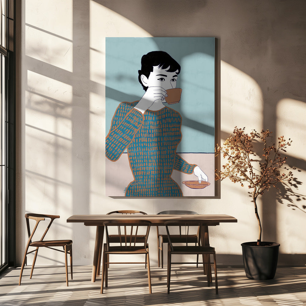 Kaffeedame | Leinwand