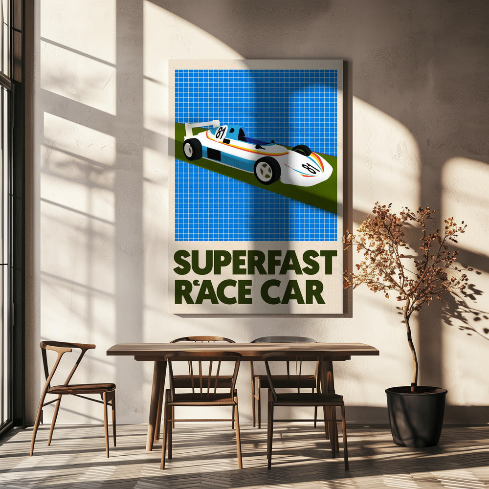Superschnelles Rennauto | Leinwand