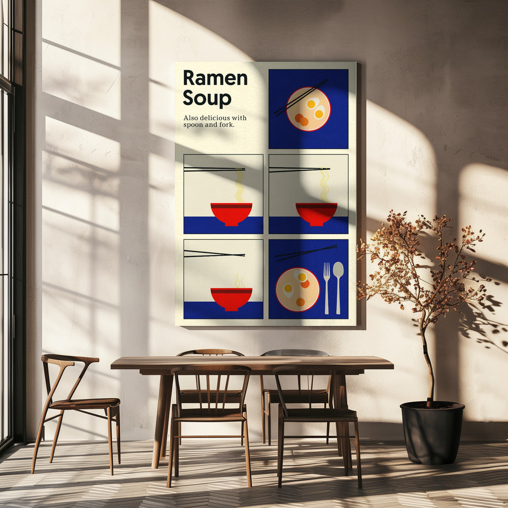 Poster Ramen-Suppe | Leinwand