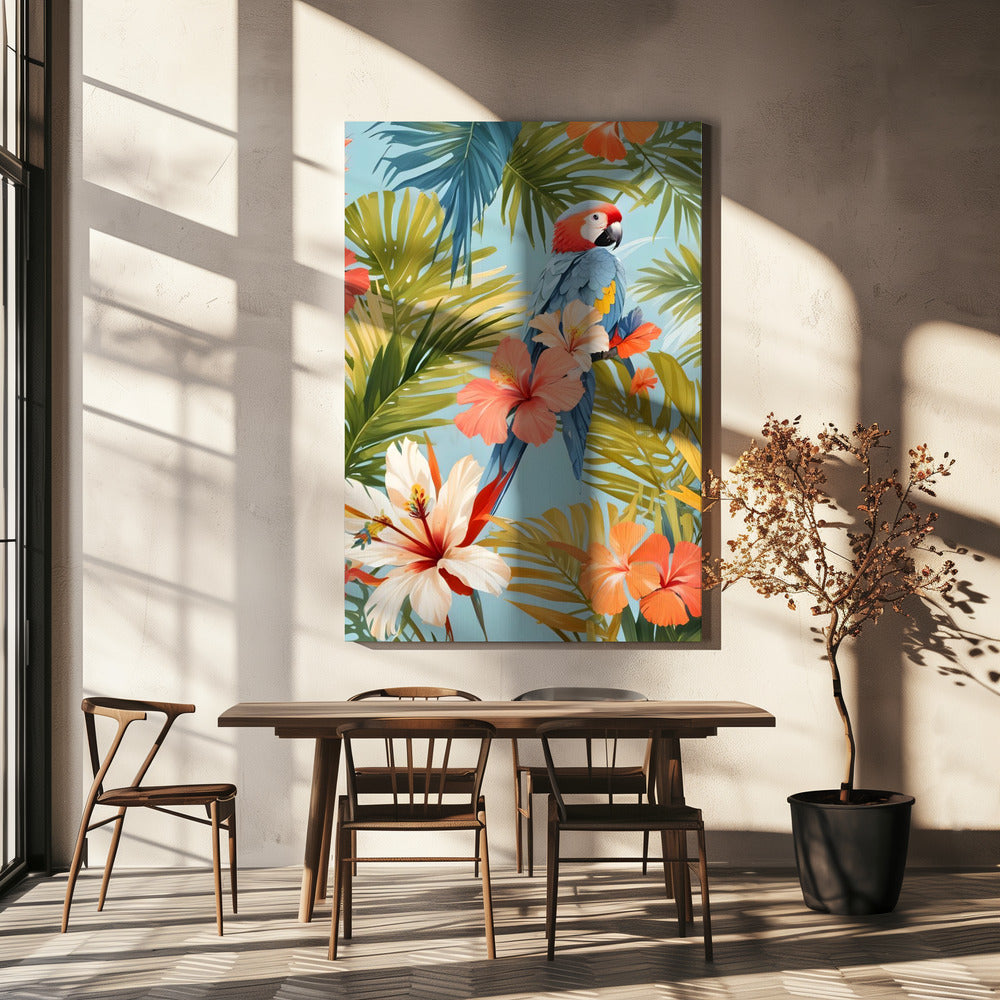 Ara Tropische Einsamkeit | Leinwand