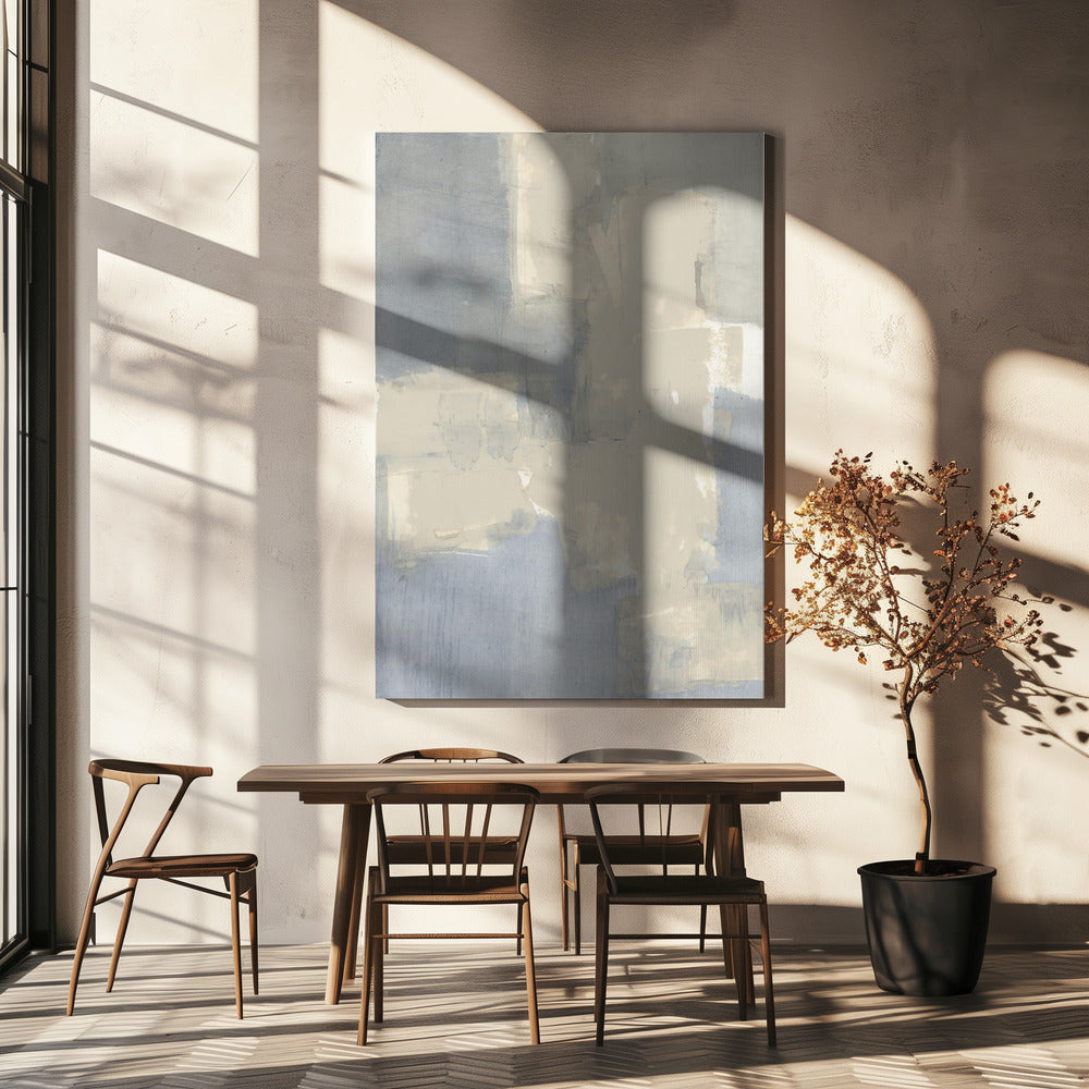 Abstrakte neutrale Formen in Grau und Beige 1 | Leinwand