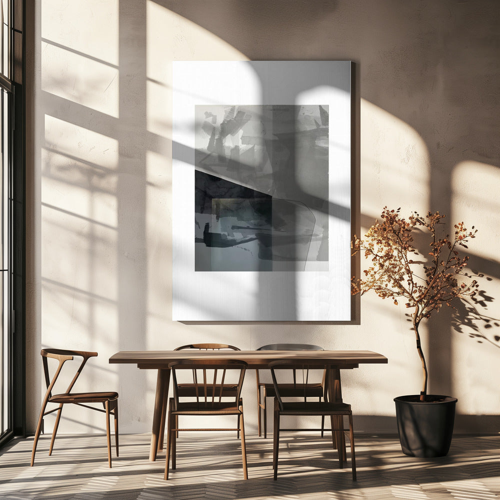 Abstrakte monochrome Lasur 1 | Leinwand