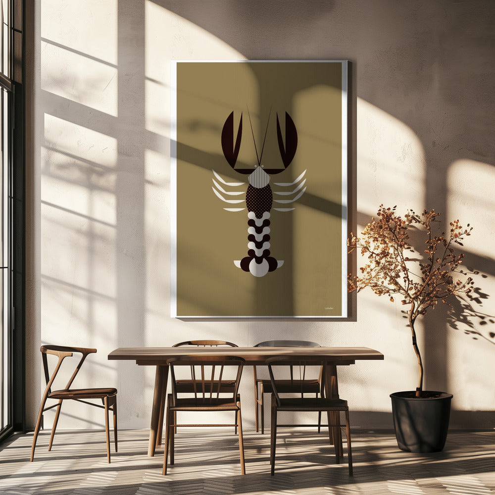 Goldene Tiere - Hummer (Gold) | Leinwand
