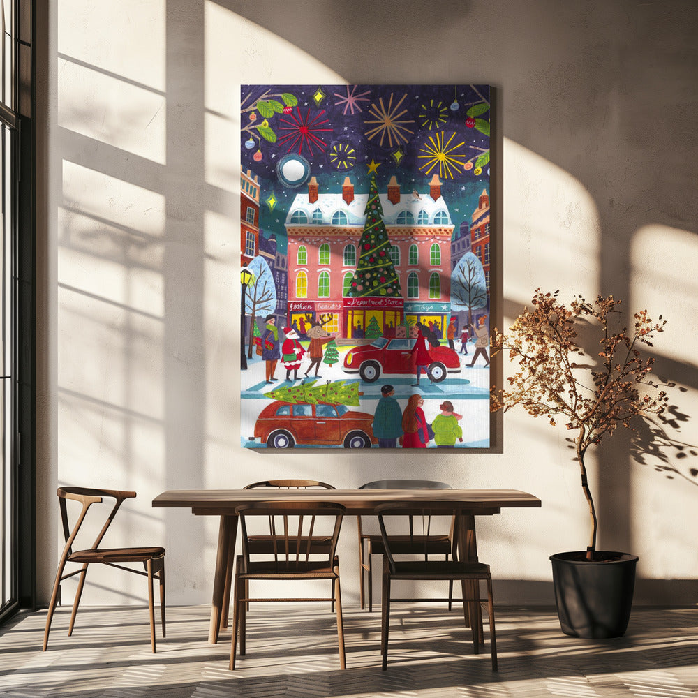 Weihnachten in der Stadt | Leinwand