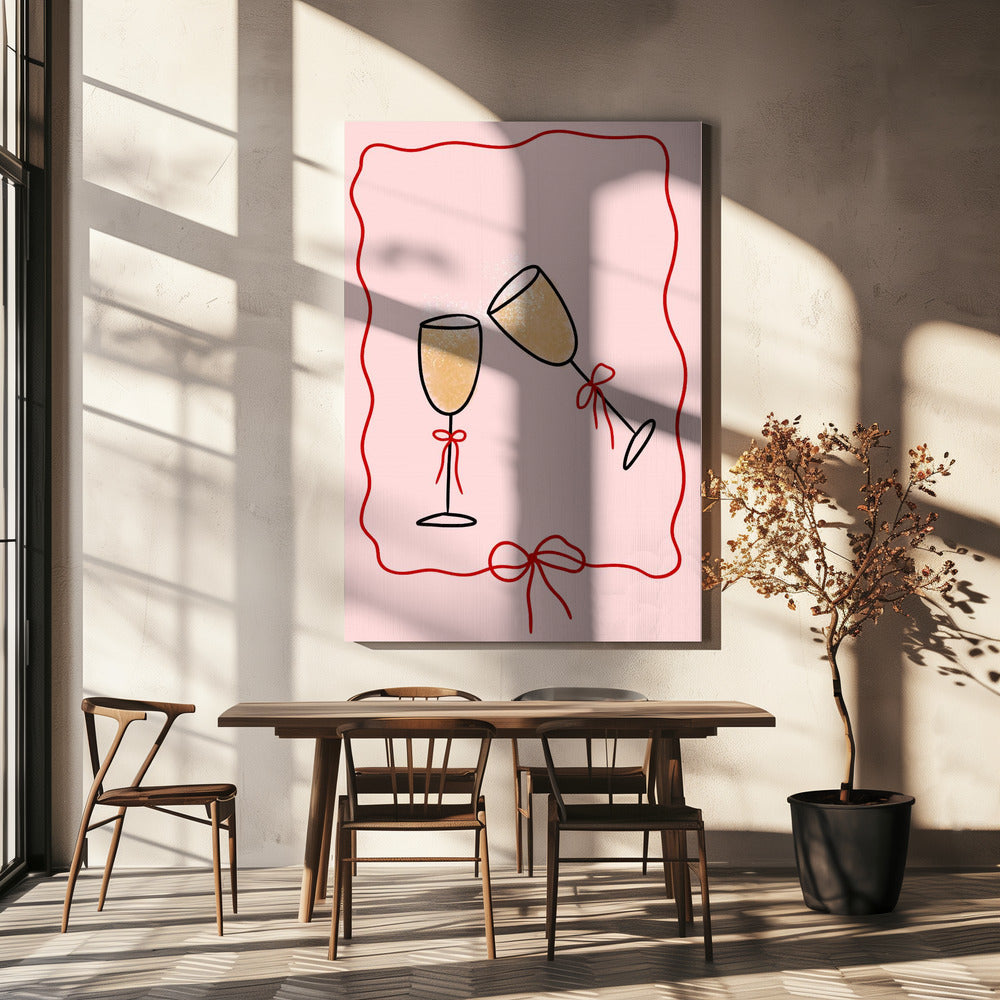 Champagner Prost | Leinwand