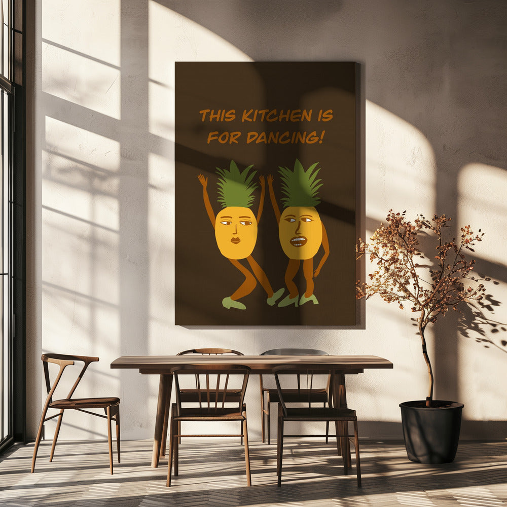 Tanzende Ananas | Leinwand