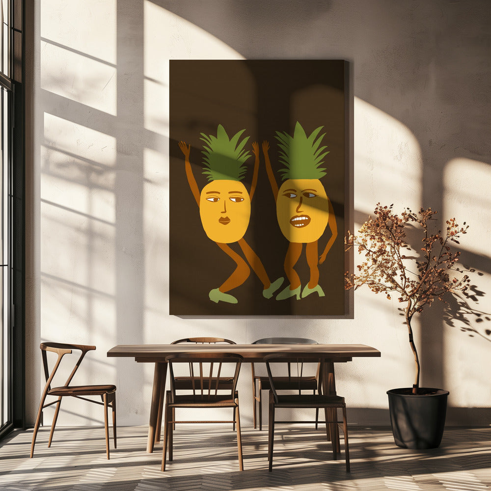 Tanzende Ananas | Leinwand
