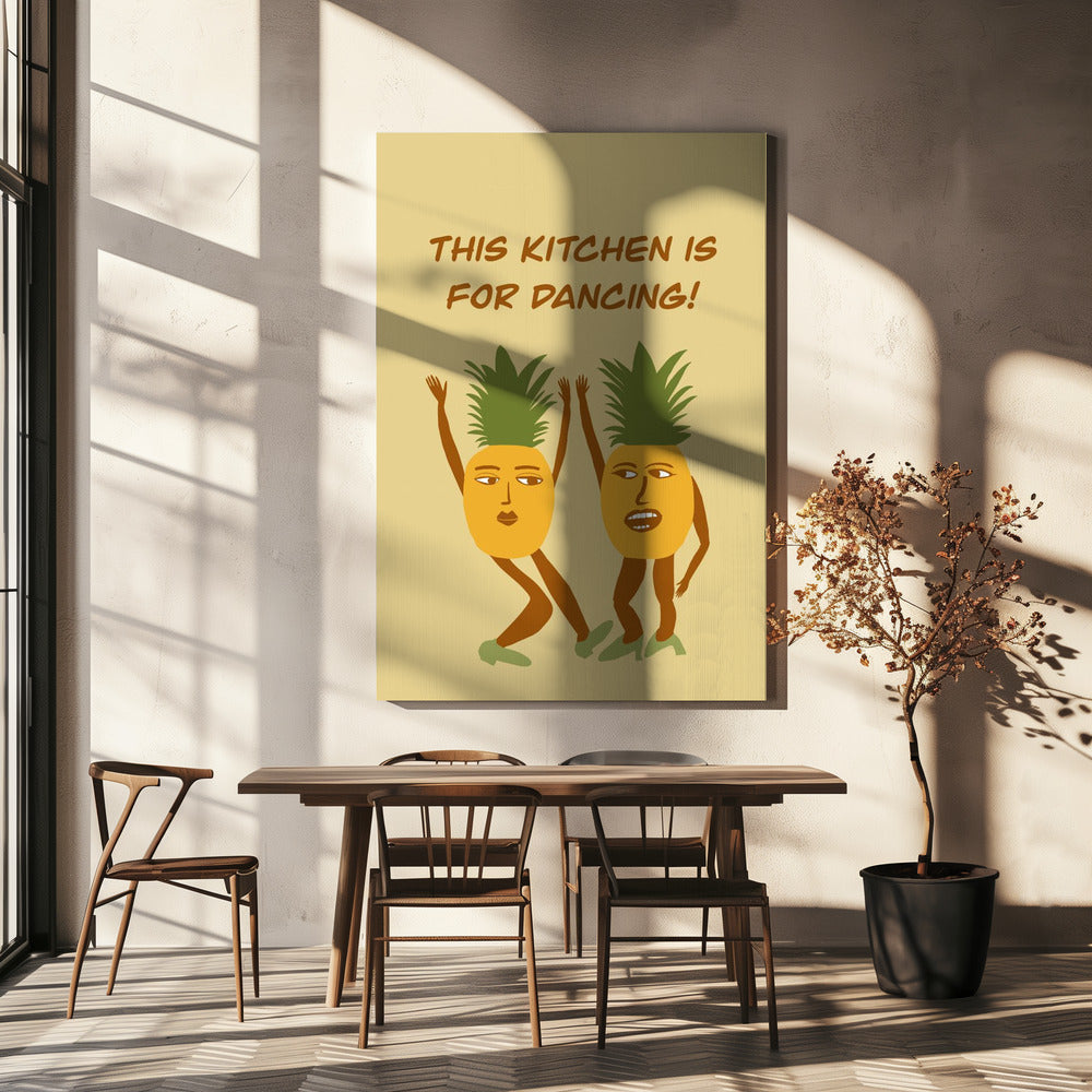 Tanzende Ananas | Leinwand