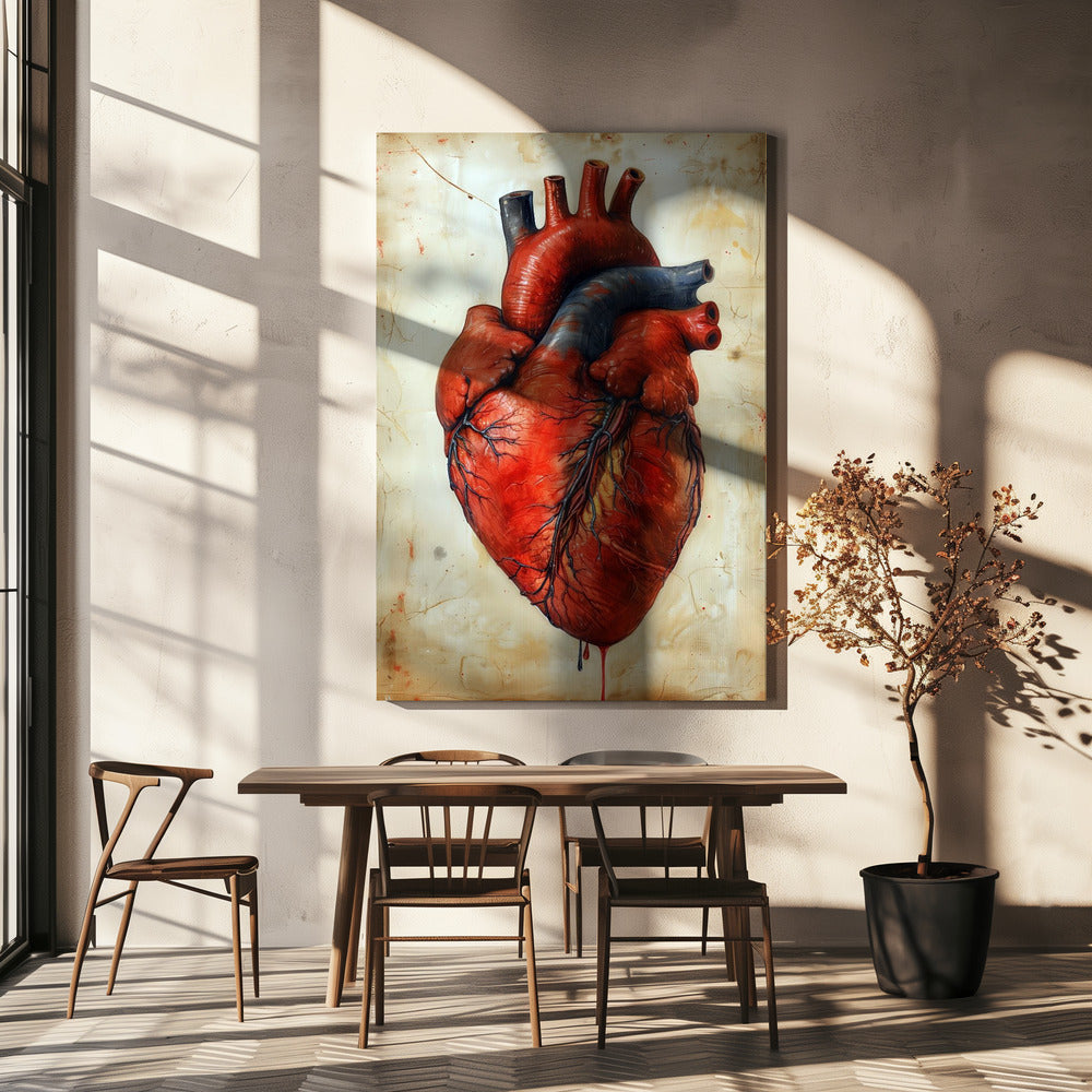 Anatomie Kunst 3 Herz | Leinwand