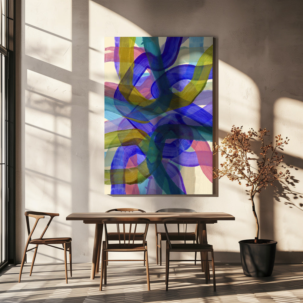 Cobalt Shuffling 1 | Canvas
