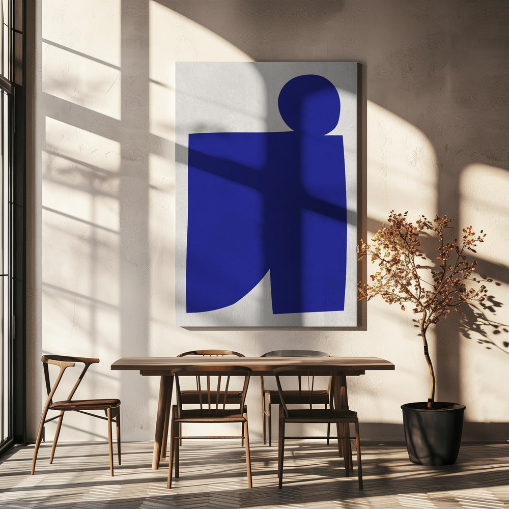 Blau-weiße Kunst 1 | Leinwand