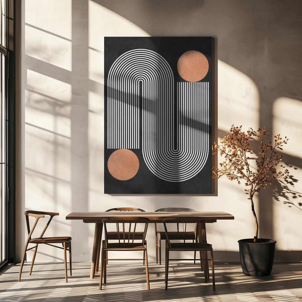 Circles on black background 1 | Canvas