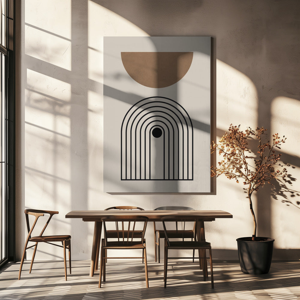 Komposition Linien und Kreise 5 | Leinwand